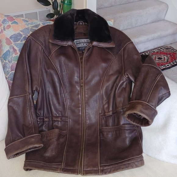 Pelle Studio brown Leather Jacket size S - Picture 5 of 9